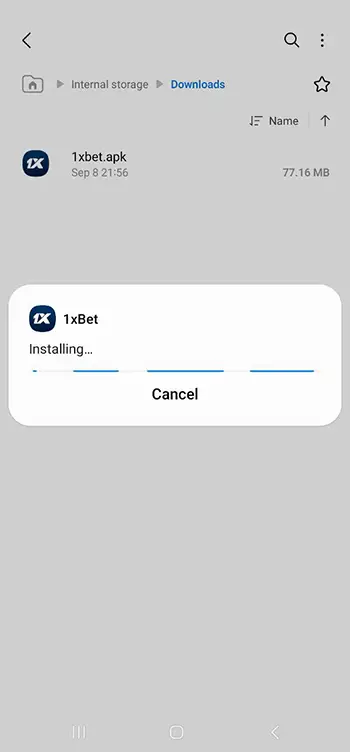 Step 8 - Wait for the app to install